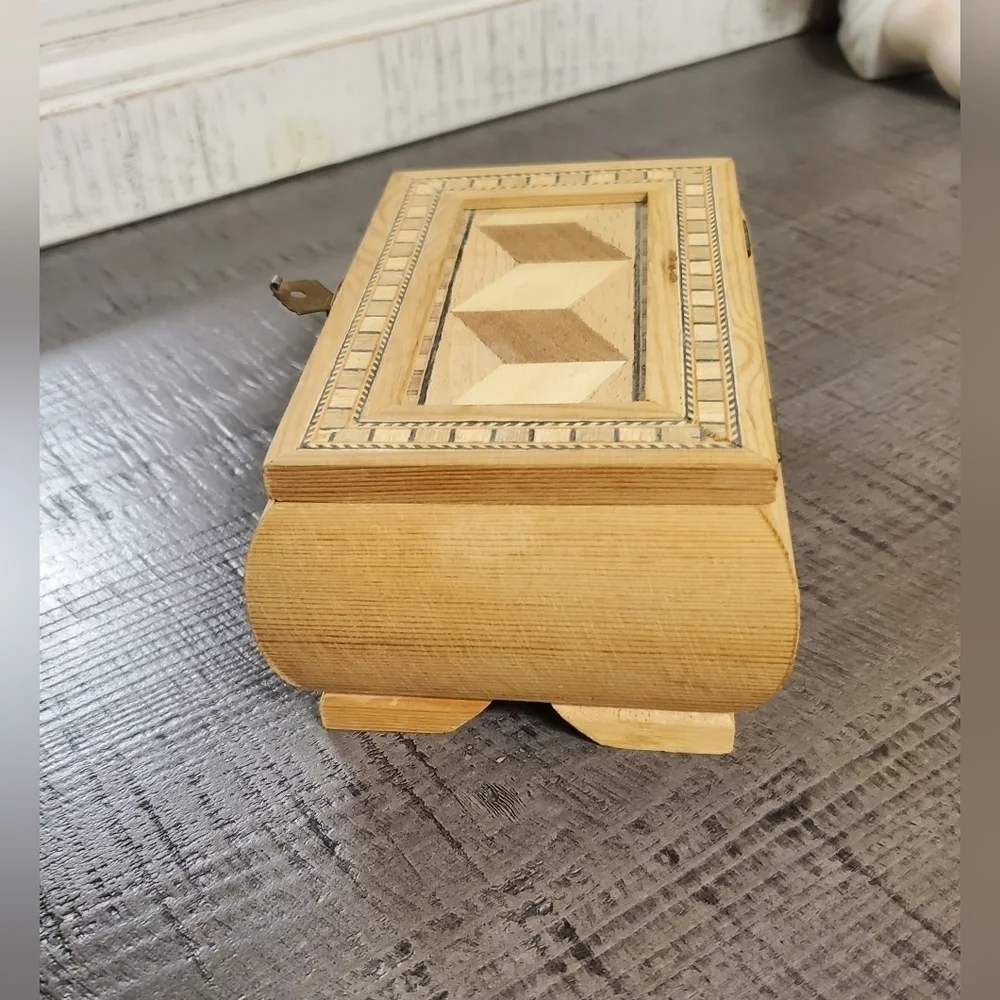 & Other Stories Wooden Jewelry Box with Geometric Design